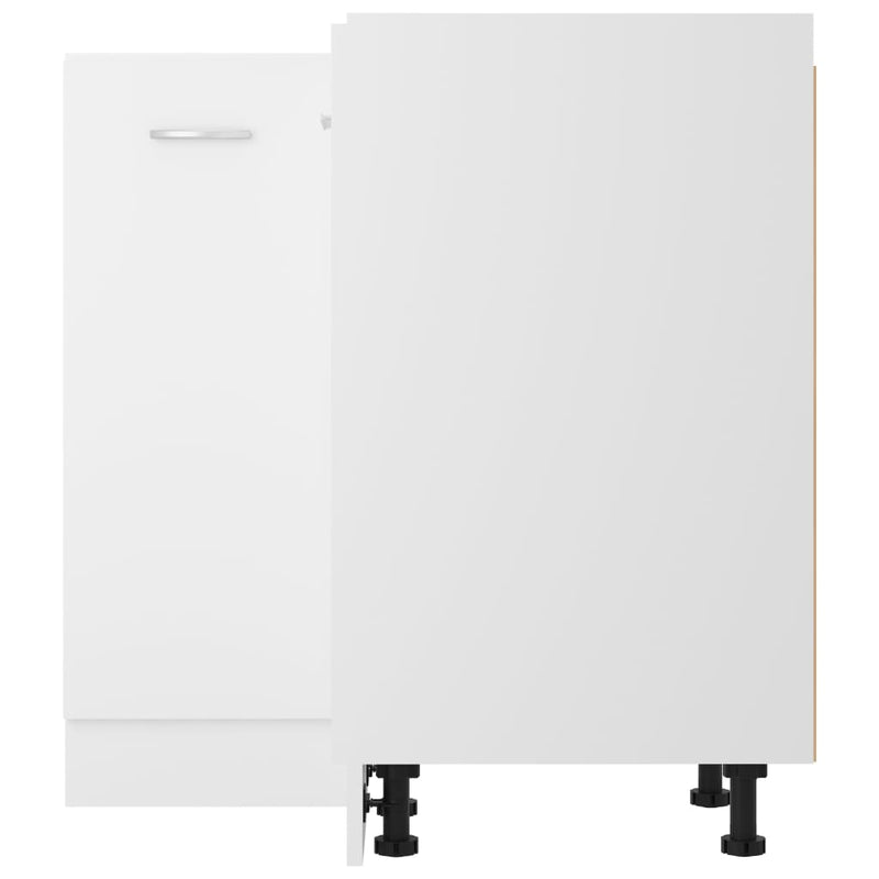 vidaXL Corner Bottom Cabinet Lyon White 75.5x75.5x81.5 cm Engineered Wood