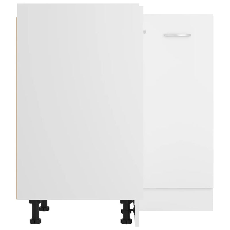 vidaXL Corner Bottom Cabinet Lyon White 75.5x75.5x81.5 cm Engineered Wood