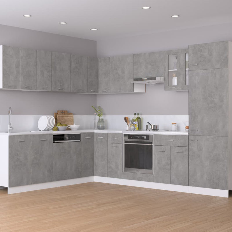 vidaXL Corner Bottom Cabinet Lyon Concrete Grey 75.5x75.5x81.5 cm Engineered Wood