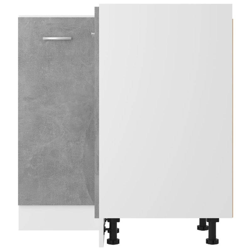 vidaXL Corner Bottom Cabinet Lyon Concrete Grey 75.5x75.5x81.5 cm Engineered Wood