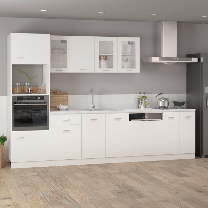 vidaXL Hanging Glass Cabinet Lyon White 40x31x60 cm Engineered Wood