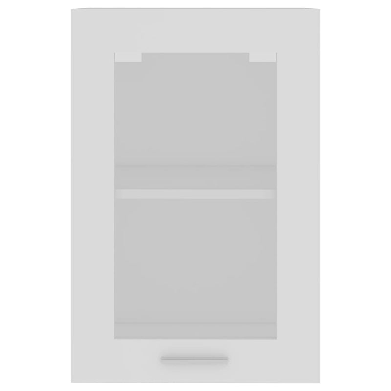 vidaXL Hanging Glass Cabinet Lyon White 40x31x60 cm Engineered Wood