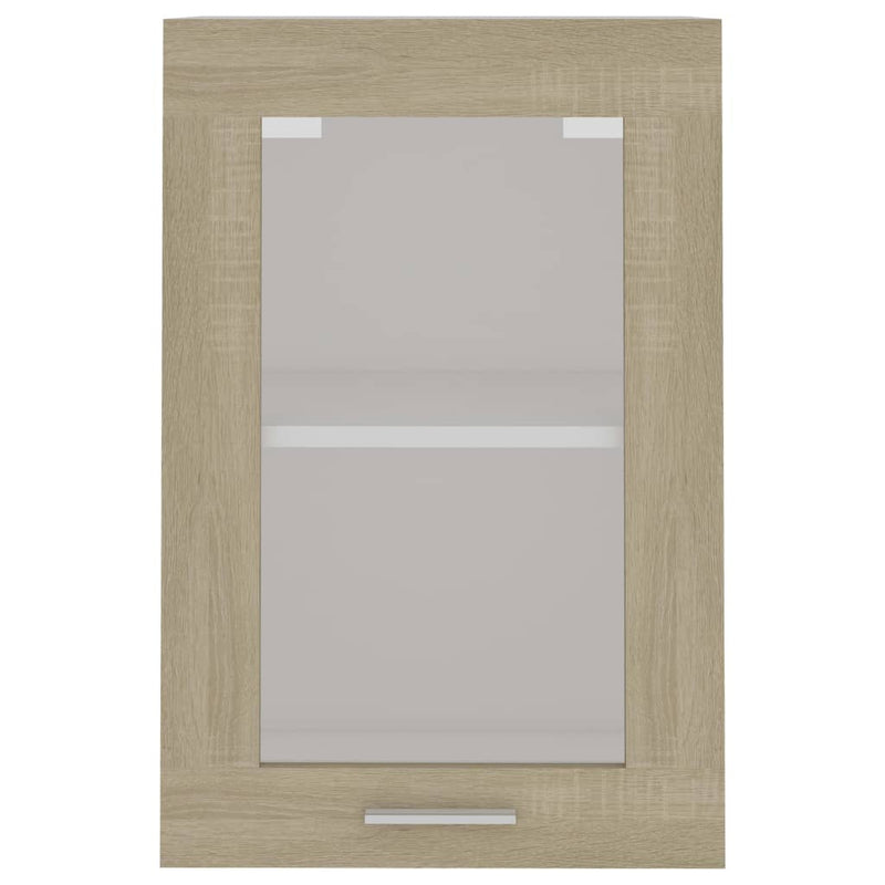 vidaXL Hanging Glass Cabinet Lyon Sonoma Oak 40x31x60 cm Engineered Wood