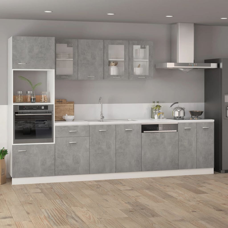 vidaXL Hanging Glass Cabinet Lyon Concrete Grey 40x31x60 cm Engineered Wood
