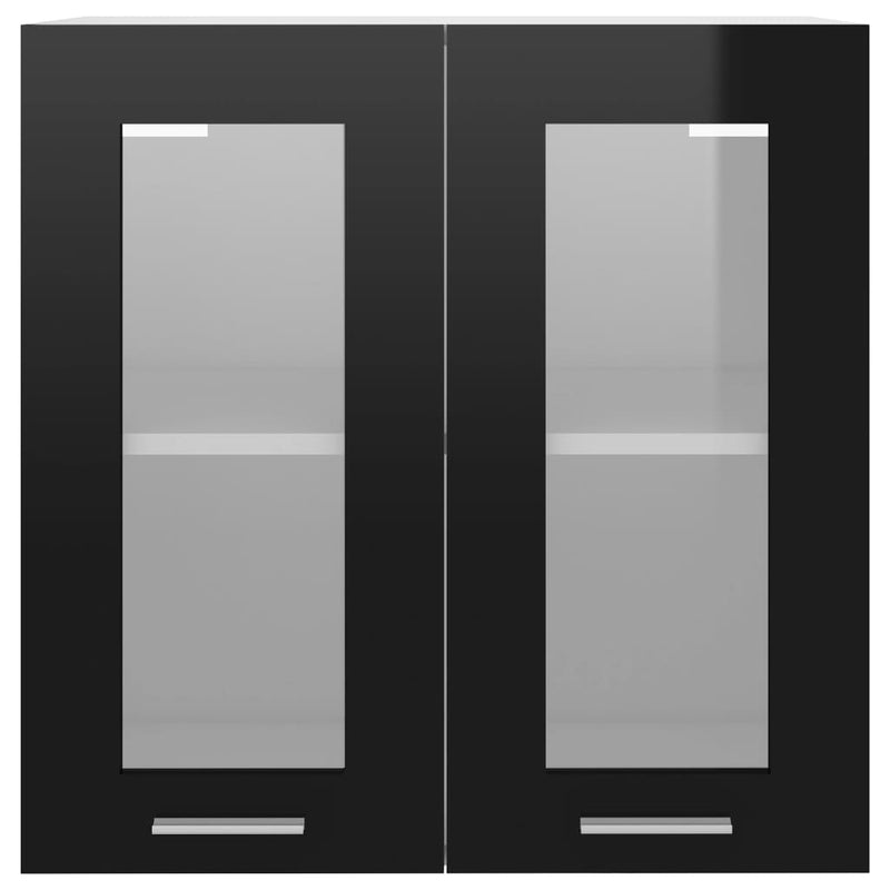 vidaXL Hanging Glass Cabinet Lyon Black  60x31x60 cm Engineered Wood