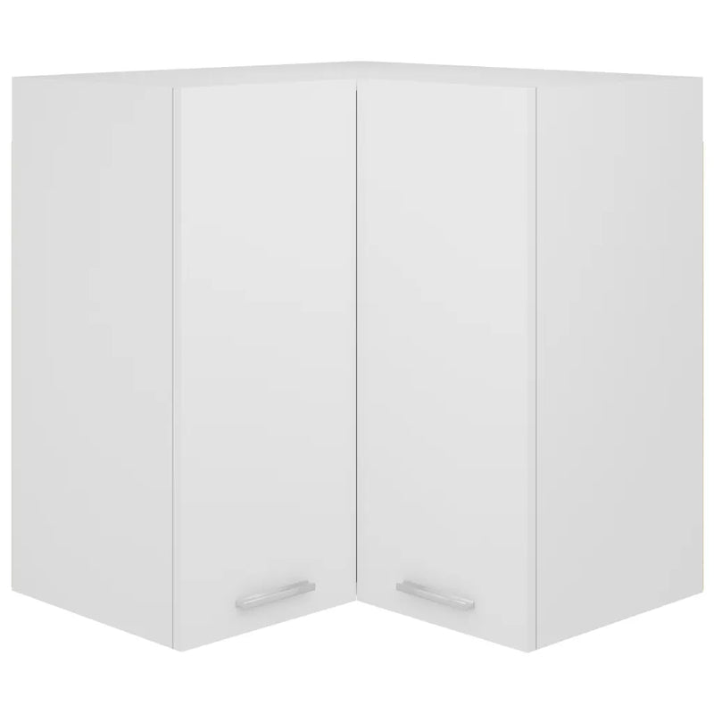 Hanging Corner Cabinet Lyon White 57x57x60 cm Engineered Wood