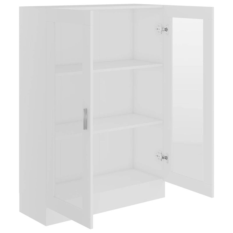 vidaXL Vitrine Cabinet White 82.5x30.5x115 cm Engineered Wood