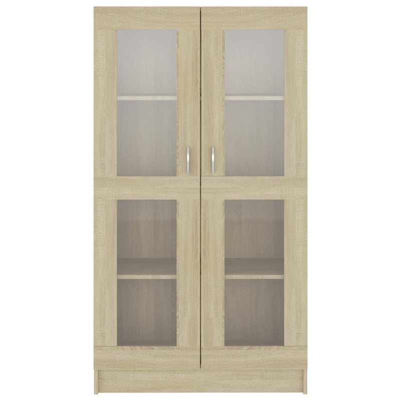 Vitrine Cabinet Sonoma Oak 82.5x30.5x150 cm Engineered Wood