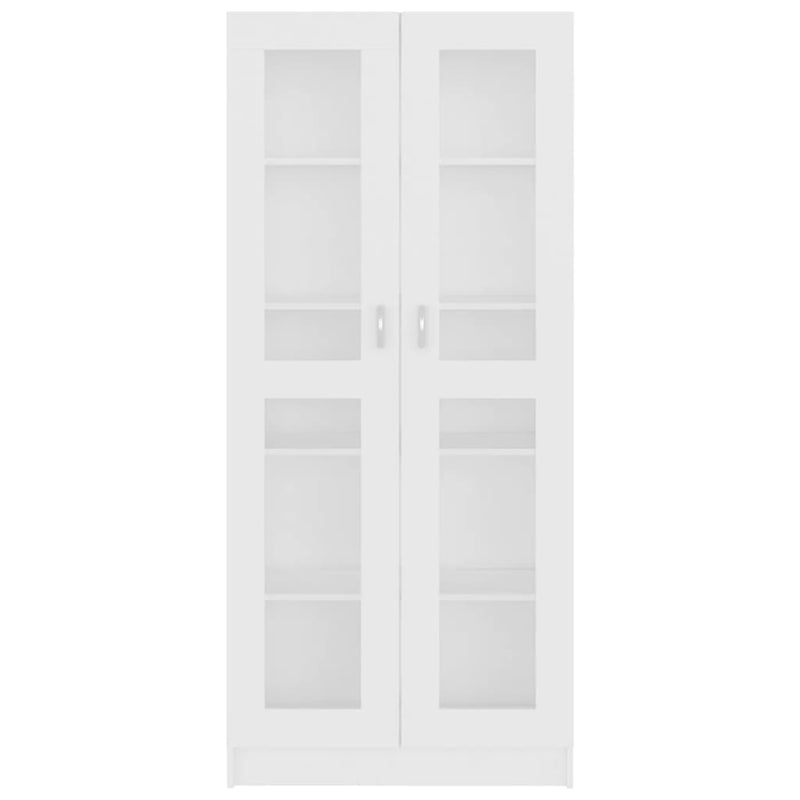 vidaXL Vitrine Cabinet White 82.5x30.5x185 cm Engineered Wood