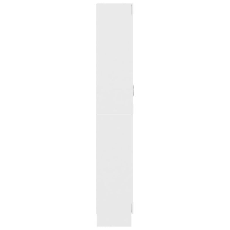 vidaXL Vitrine Cabinet White 82.5x30.5x185 cm Engineered Wood