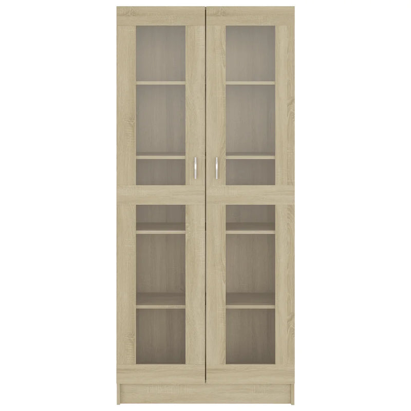 Vitrine Cabinet Sonoma Oak 82.5x30.5x185 cm Engineered Wood