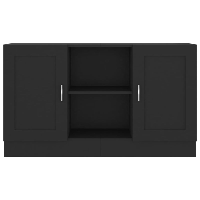 vidaXL Sideboard Black 120x30.5x70 cm Engineered Wood