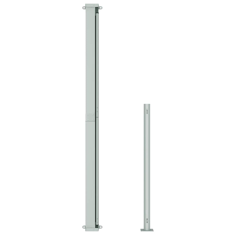vidaXL Patio Retractable Side Awning 180x500cm Black