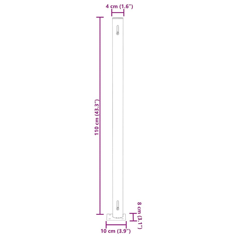 vidaXL Patio Retractable Side Awning 180x500cm Cream