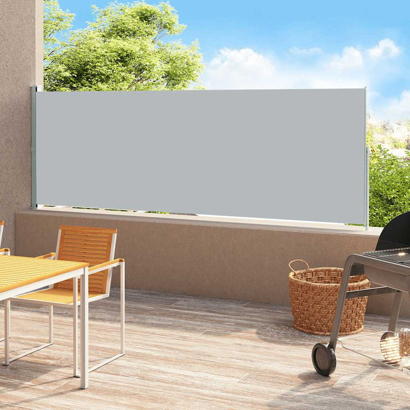 vidaXL Patio Retractable Side Awning 180x500cm Grey