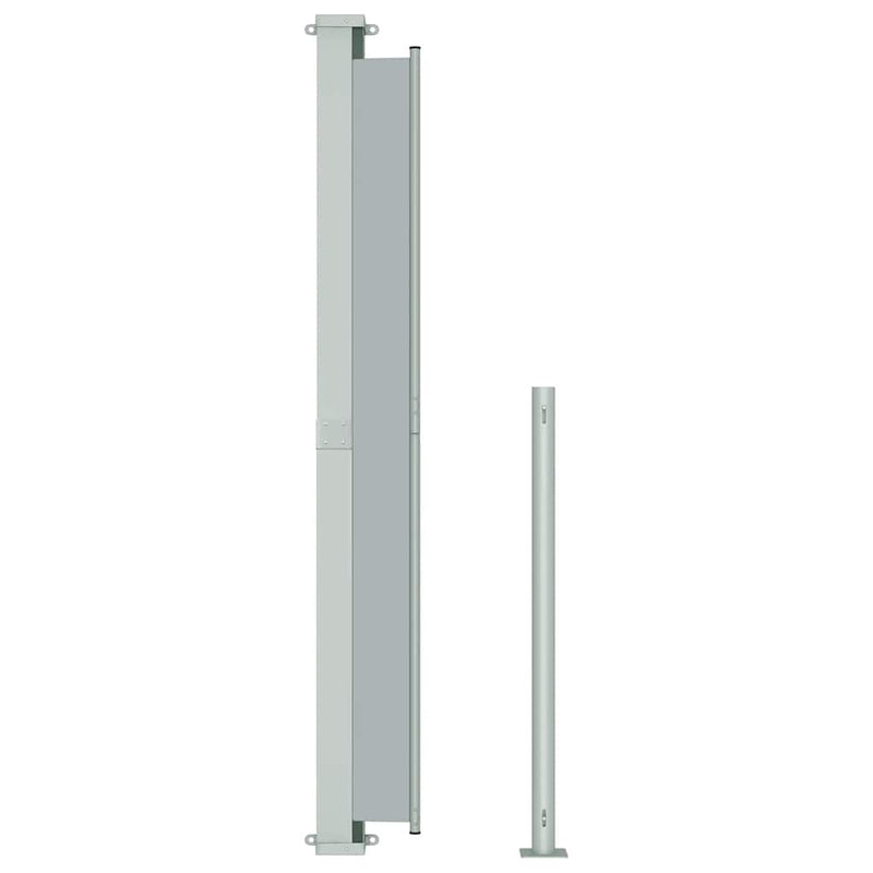 vidaXL Patio Retractable Side Awning 200x500cm Grey
