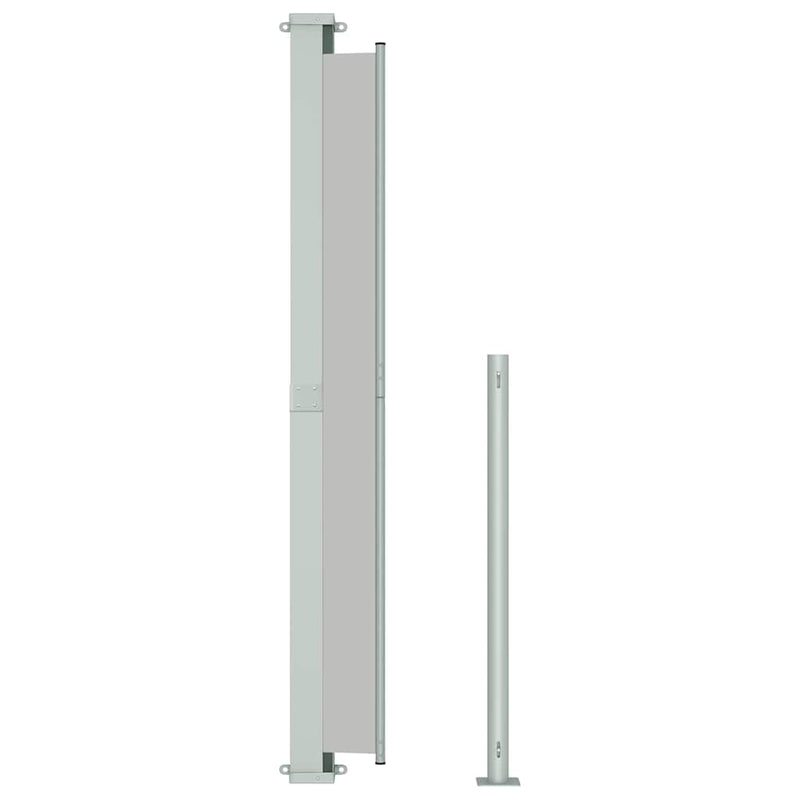 vidaXL Patio Retractable Side Awning 220x500cm Grey