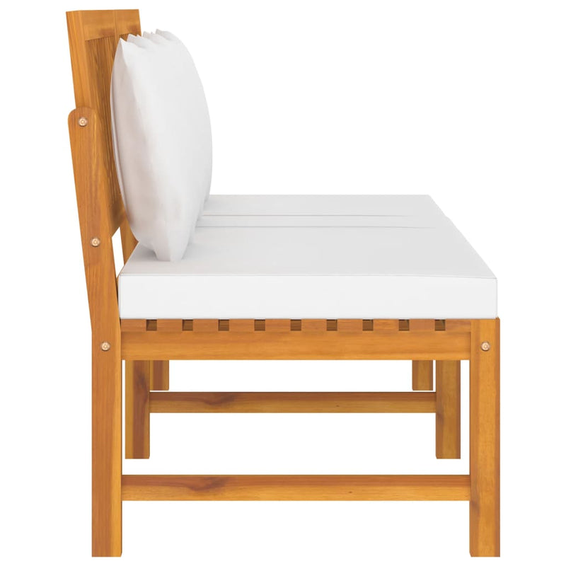 vidaXL Day Bed with Cream Cushion 200x60x75 cm Solid Wood Acacia