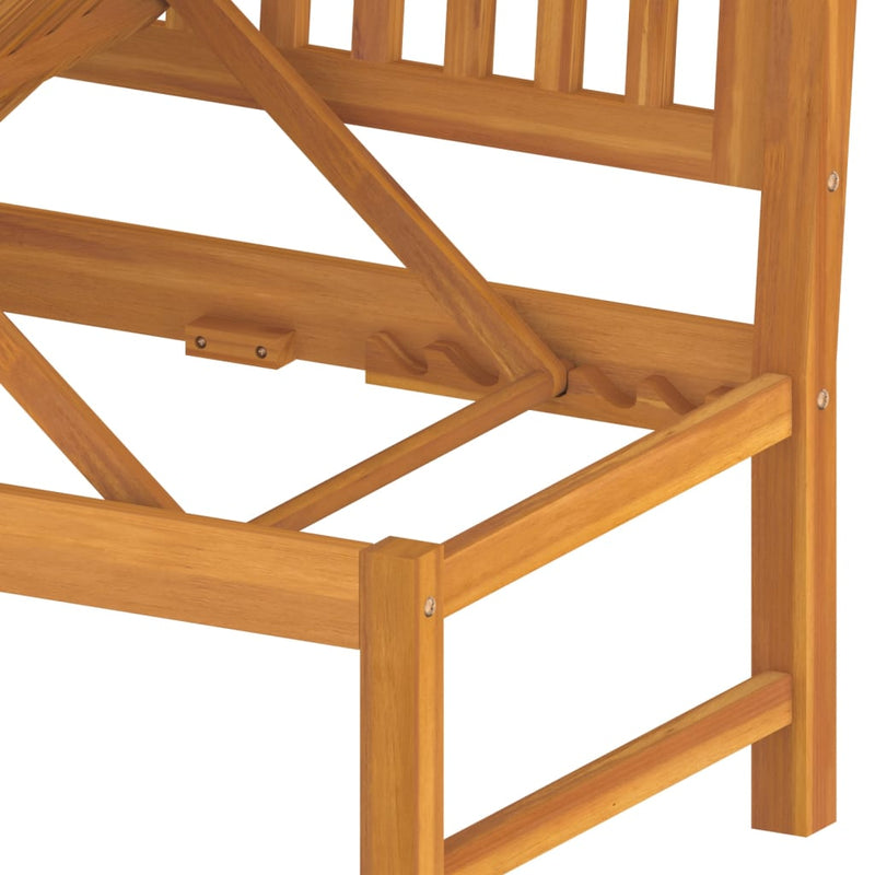 vidaXL Day Bed with Cream Cushion 200x60x75 cm Solid Wood Acacia