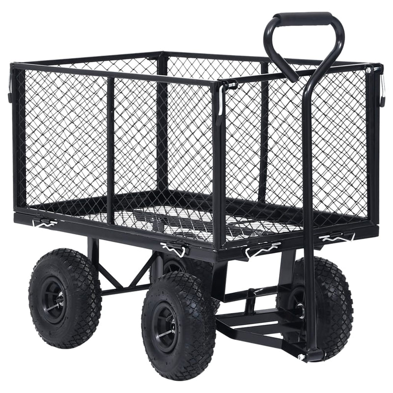 vidaXL Garden Hand Trolley Black 350 kg