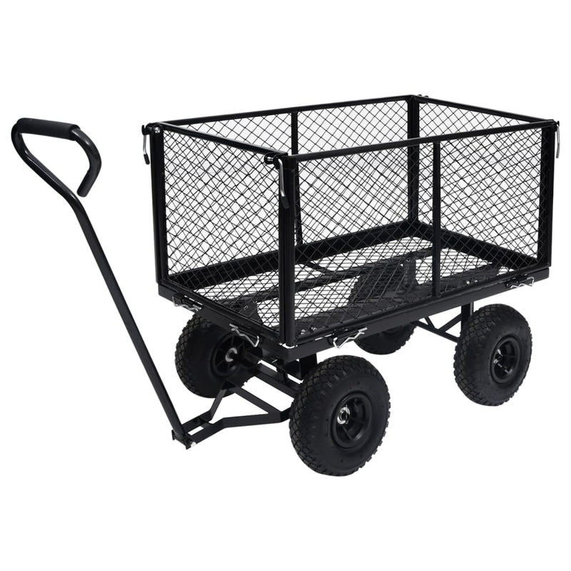 vidaXL Garden Hand Trolley Black 350 kg
