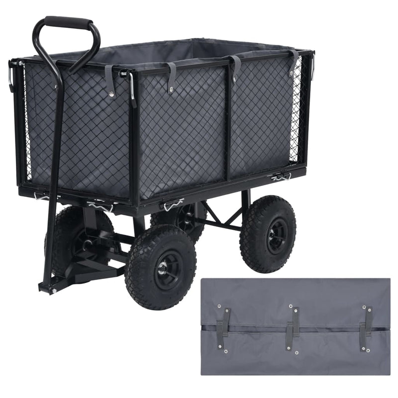 vidaXL Garden Cart Liner Dark Grey 81x41x40 cm Fabric