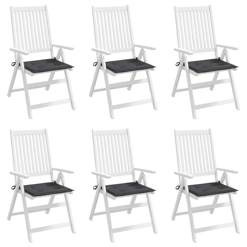 vidaXL Garden Chair Cushions 6 pcs Anthracite 40x40x4 cm Oxford Fabric