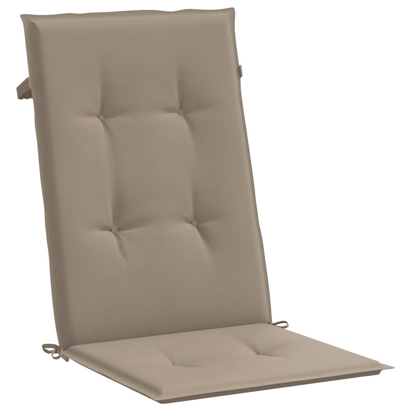 vidaXL Garden Highback Chair Cushions 6 pcs Taupe 120x50x3 cm Fabric