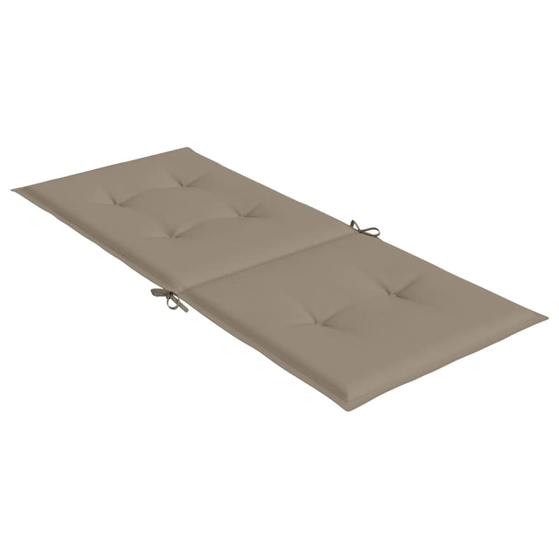 vidaXL Garden Highback Chair Cushions 6 pcs Taupe 120x50x3 cm Fabric