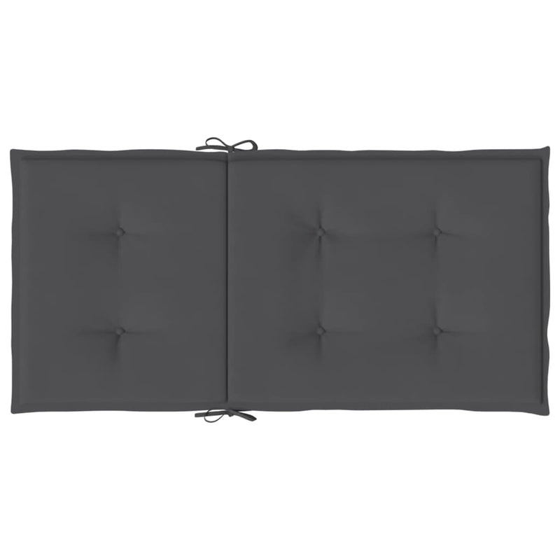 vidaXL Garden Lowback Chair Cushions 6 pcs Anthracite Oxford Fabric