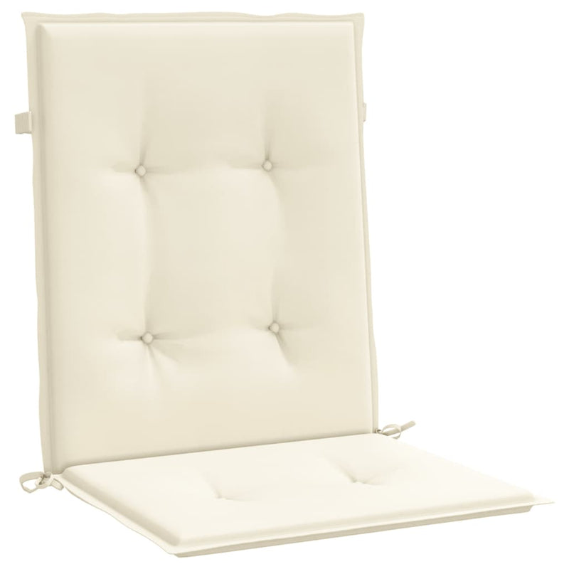 vidaXL Garden Lowback Chair Cushions 6 pcs Cream 100x50x3 cm Oxford Fabric