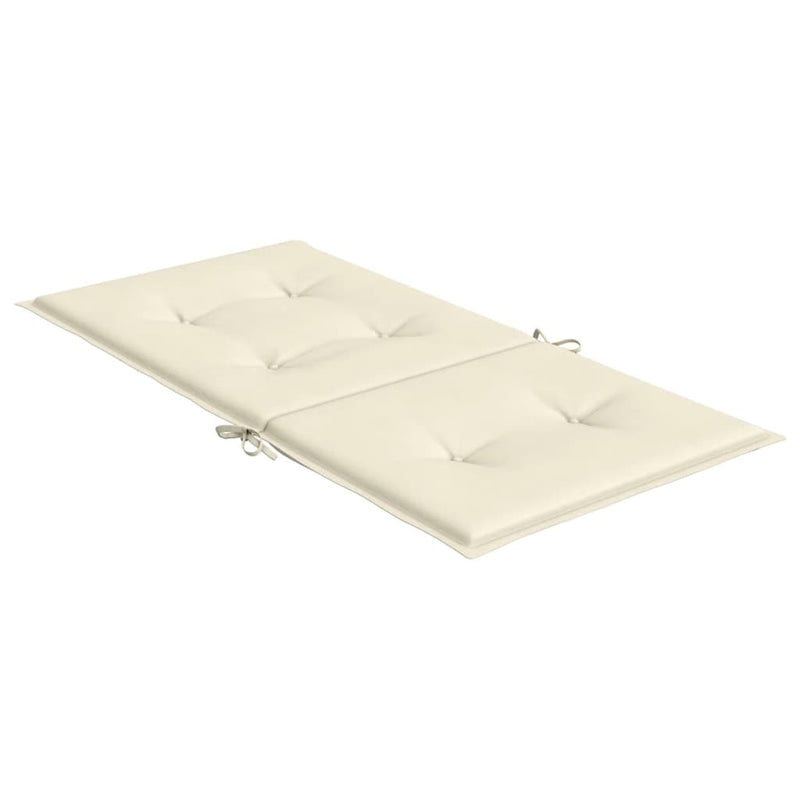 vidaXL Garden Lowback Chair Cushions 6 pcs Cream 100x50x3 cm Oxford Fabric