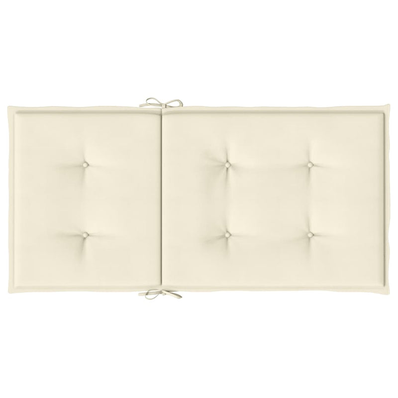 vidaXL Garden Lowback Chair Cushions 6 pcs Cream 100x50x3 cm Oxford Fabric