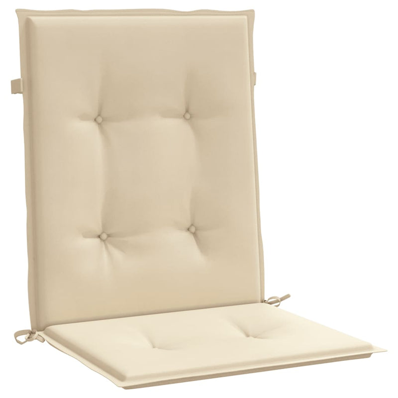 vidaXL Garden Lowback Chair Cushions 6 pcs Beige 100x50x3 cm Oxford Fabric