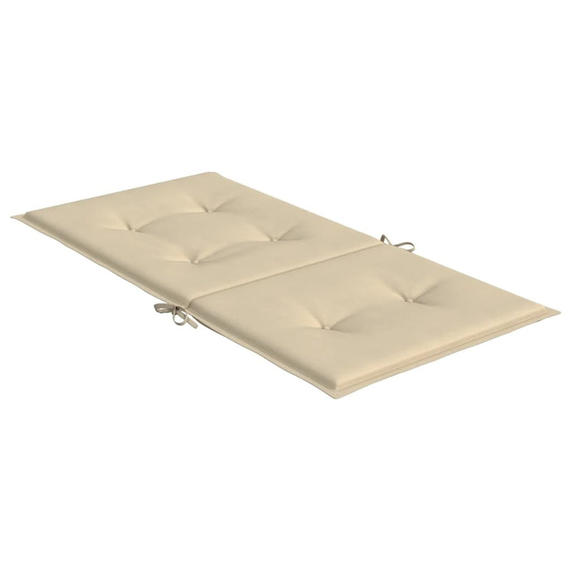 vidaXL Garden Lowback Chair Cushions 6 pcs Beige 100x50x3 cm Oxford Fabric