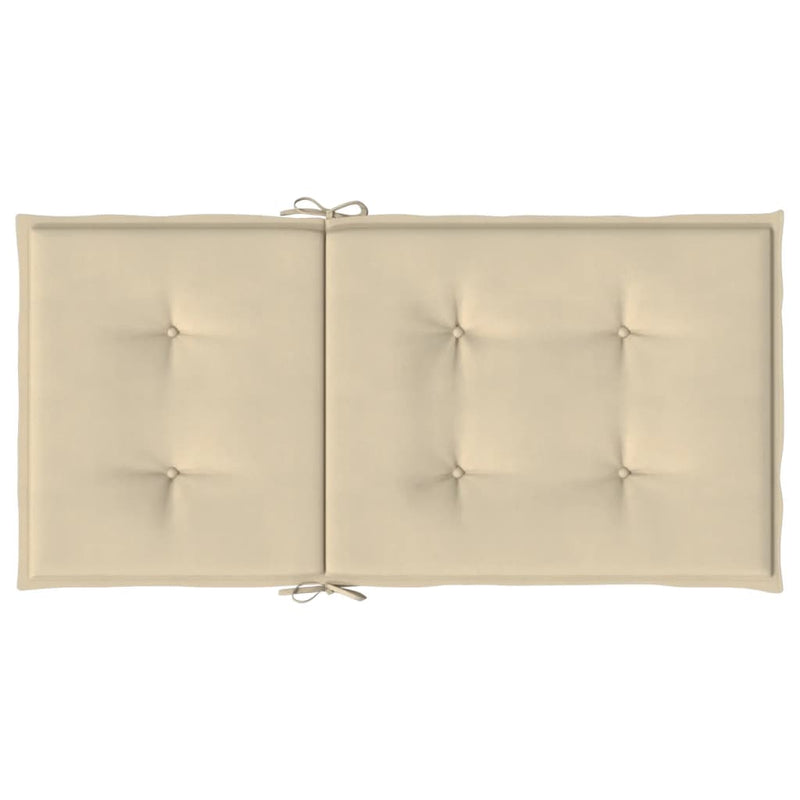 vidaXL Garden Lowback Chair Cushions 6 pcs Beige 100x50x3 cm Oxford Fabric