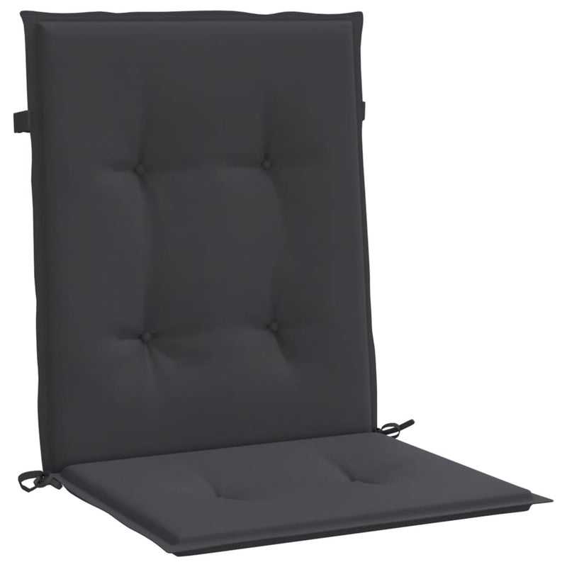 vidaXL Garden Lowback Chair Cushions 6 pcs Black 100x50x3 cm Oxford Fabric