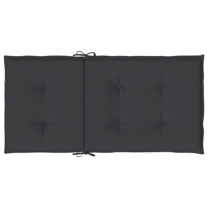 vidaXL Garden Lowback Chair Cushions 6 pcs Black 100x50x3 cm Oxford Fabric