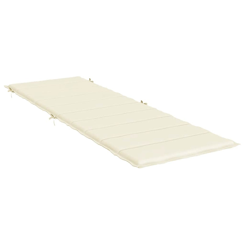 vidaXL Sun Lounger Cushion Cream 186x58x4cm Oxford Fabric