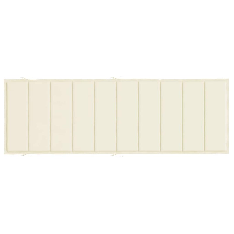 vidaXL Sun Lounger Cushion Cream 186x58x4cm Oxford Fabric