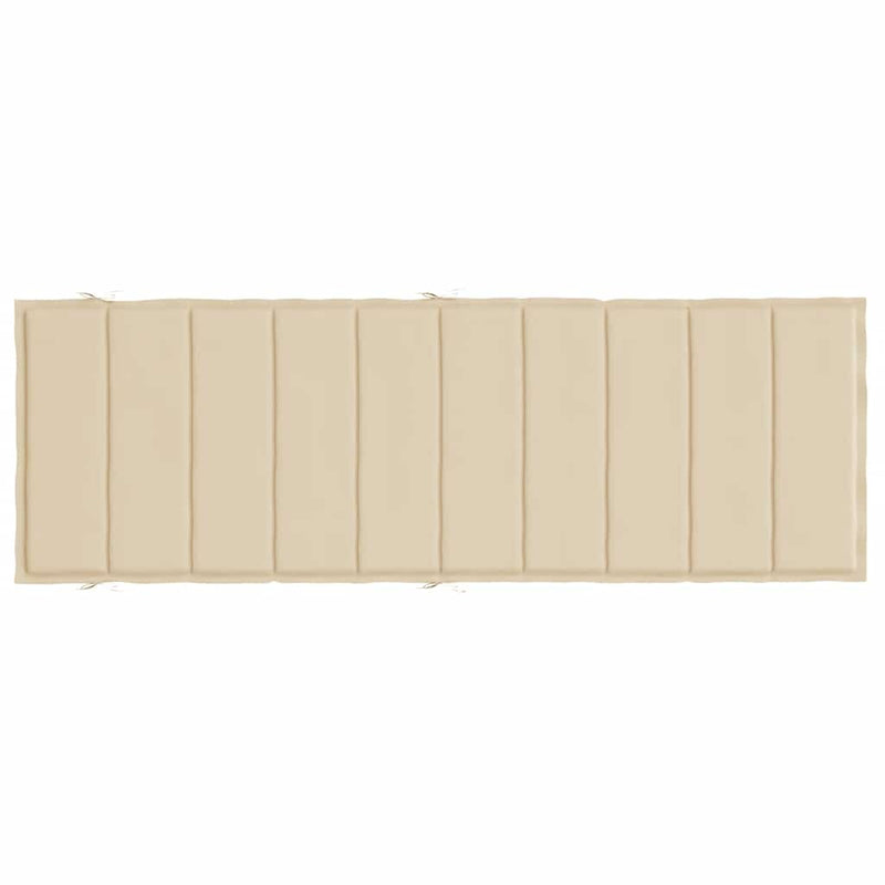 vidaXL Sun Lounger Cushion Beige 186x58x4cm Oxford Fabric