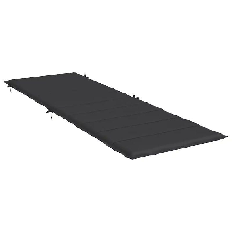 Sun Lounger Cushion Black 186x58x4cm Oxford Fabric
