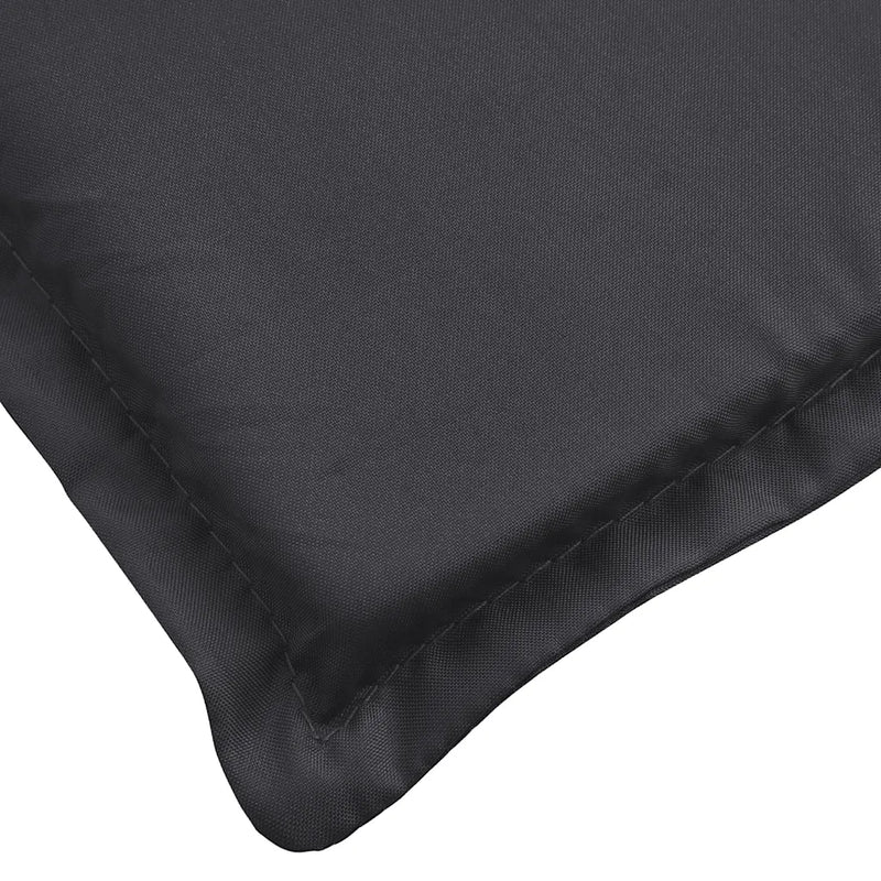 Sun Lounger Cushion Black 186x58x4cm Oxford Fabric