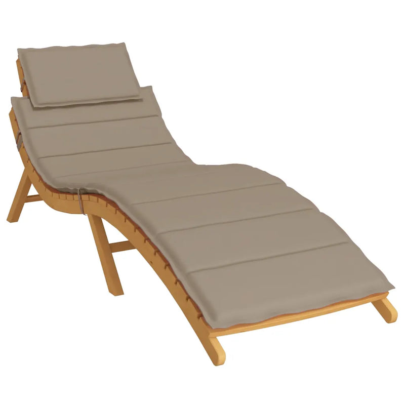 Sun Lounger Cushion Taupe 186x58x4cm Oxford Fabric