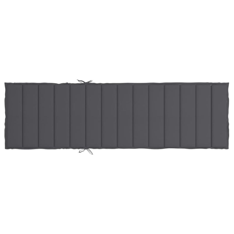 vidaXL Sun Lounger Cushion Anthracite 200x60x3cm Oxford Fabric