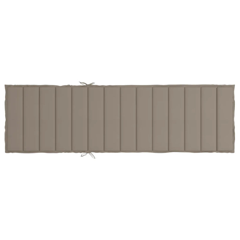 Sun Lounger Cushion Taupe 200x60x3cm Oxford Fabric