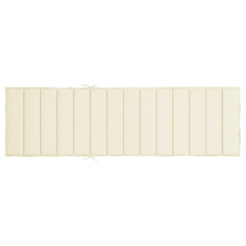 Sun Lounger Cushion Cream 200x70x3cm Oxford Fabric