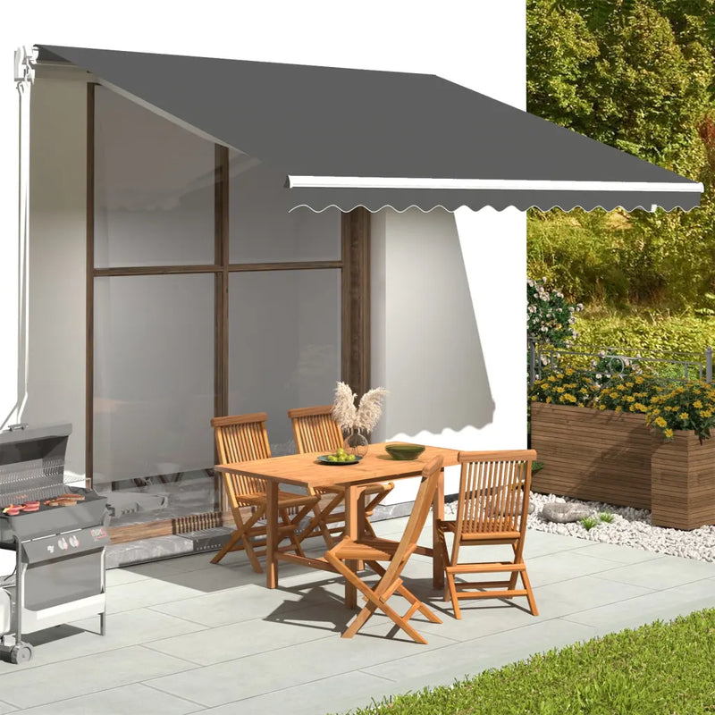 Awning Replacement Fabric Anthracite 4x3.5 m Polyester