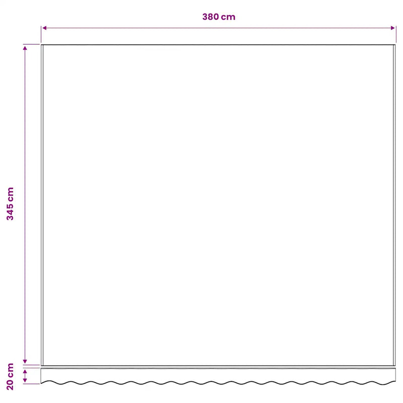 Awning Replacement Fabric Brown 400x350 cm Polyester