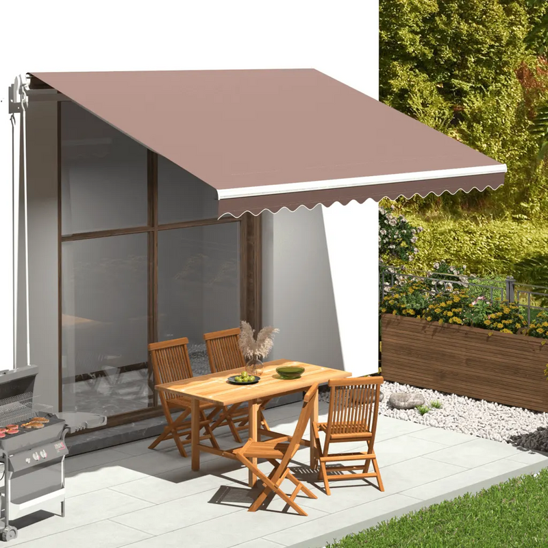 Awning Replacement Fabric Brown 400x350 cm Polyester